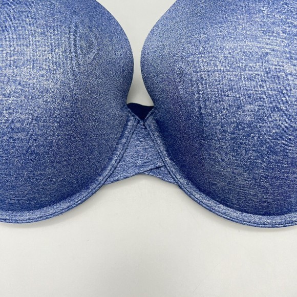 Ambrielle 42C Bra Everyday Full Coverage Underwire Back Closure Heather Blue EUC - Picture 4 of 14